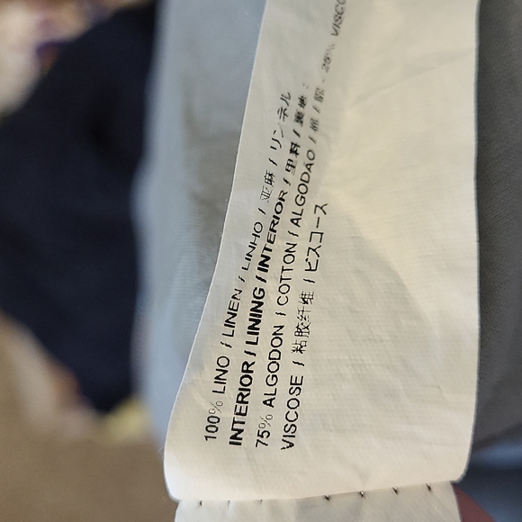 Adolfo Dominguez Gray Zipper Cropped Linen Jacket Size 10 - Picture 8 of 12